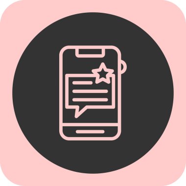 Web çizgisi simgesi, ileti baloncuğunun vektör illüstrasyonu