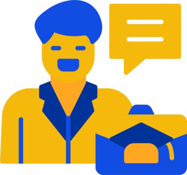 dağıtım kurye ikonu vektör çizelgesi çizimi