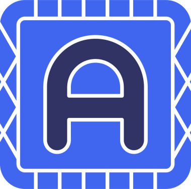 A harfinin vektör illüstrasyonu