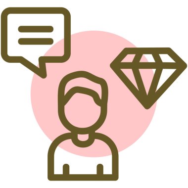 Konuş. Web simgesi basit illüstrasyon