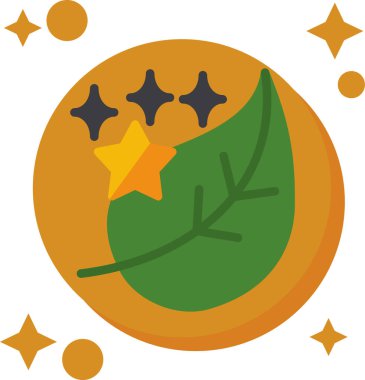 Bir bitkinin yıldız formunda bir yıldızının vektör çizimi