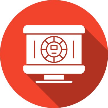 Bilgisayar. Web simgesi basit illüstrasyon