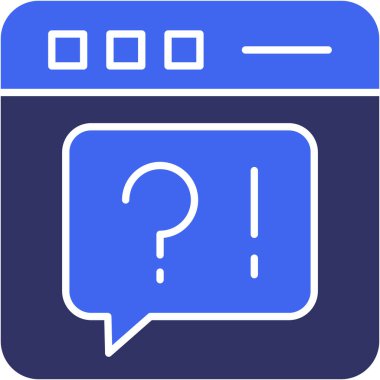 Soru işareti. Web simgesi basit illüstrasyon