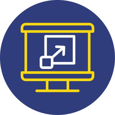 Bilgisayar ekranı. Basit resimleme