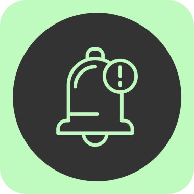 Çan simgesi soyut arka grubunda izole edildi