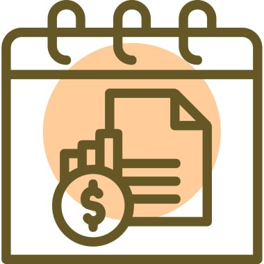 Bir takvim simgesinin vektör illüstrasyonu