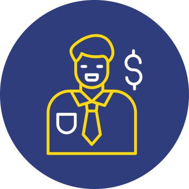 İş adamı. Basit illüstrasyon