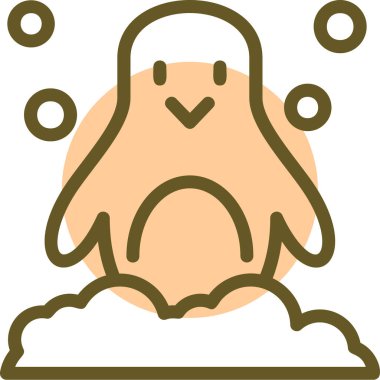 sevimli çizgi kurbağa vektör çizim