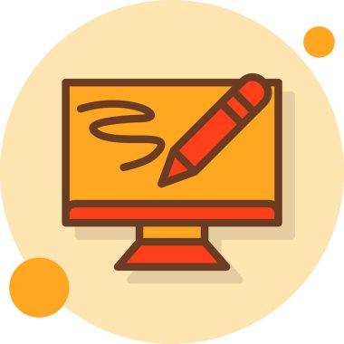 Kalem. Web simgesi basit illüstrasyon