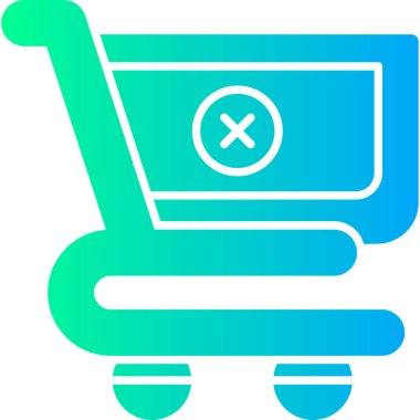 El arabası. Web simgesi basit illüstrasyon