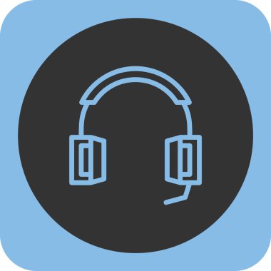 Kulaklık. Web simgesi basit tasarım