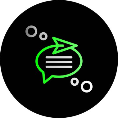 Bir sohbet simgesinin vektör illüstrasyonu