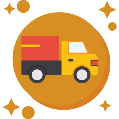 taşımacılık kamyonu simgesi rozet biçiminde