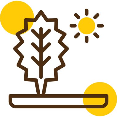 Bir ağaç simgesinin vektör illüstrasyonu