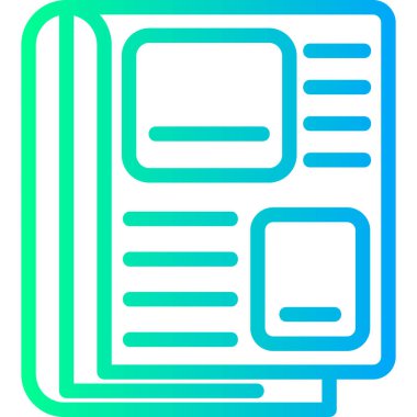 Kitap. Web simgesi basit illüstrasyon