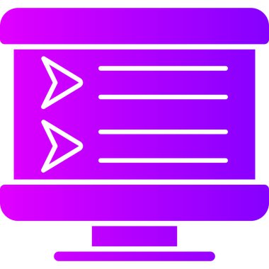 Modern bilgisayar simgesinin vektör illüstrasyonu