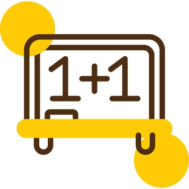 Beyaz ve sarı bir sayının vektör illüstrasyonu