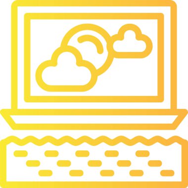 Bulut simgesi vektör illüstrasyonu