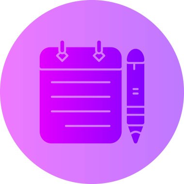 Bir kalem simgesinin vektör illüstrasyonu