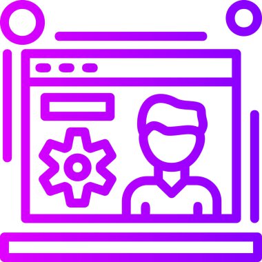 Bilgisayar ekran simgesini ana hat biçiminde izleName