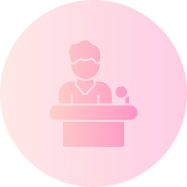 Konferans. Web simgesi basit illüstrasyon