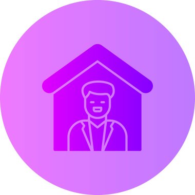 Ev. Web simgesi basit illüstrasyon