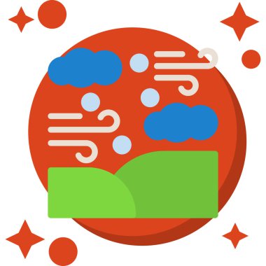 Güneşli bir bulutun vektör çizimi