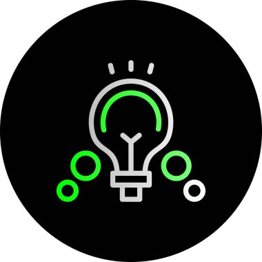 ışık fikir simgesi, basit vektör illüstrasyonu