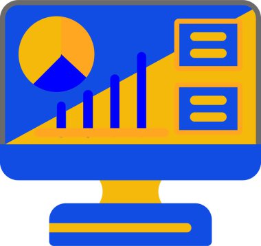 ticari analitik vektör çizgisi simgesi