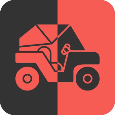 Bir traktör simgesinin vektör illüstrasyonu