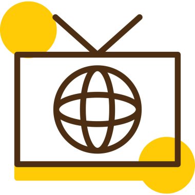 Televizyon simgesinin vektör illüstrasyonu