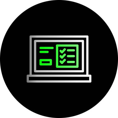 dizüstü bilgisayar simgesi, vektör illüstrasyonu