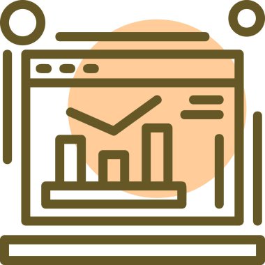 iş grafiği simgesi, vektör illüstrasyonu