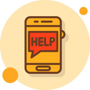 Yardım edin! Web simgesi basit illüstrasyon