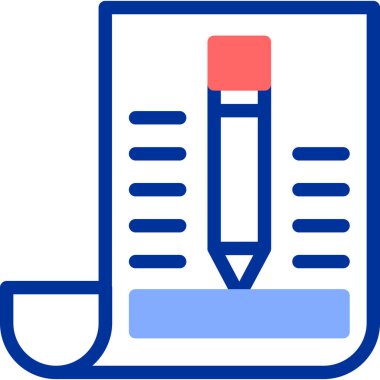 Kalem. Web simgesi basit illüstrasyon