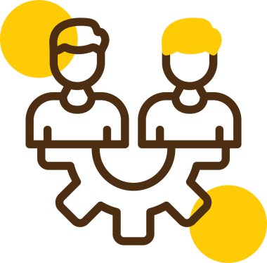 Takım çalışması. Web simgesi basit illüstrasyon