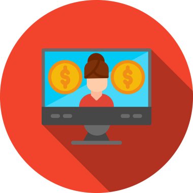 bilgisayar ve para sembolü.