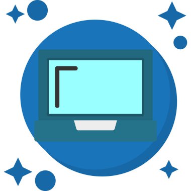 Bilgisayar. Web simgesi basit illüstrasyon