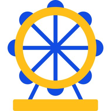 Tekerlek simgesi vektör illüstrasyonu