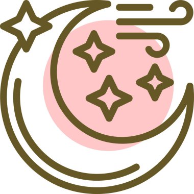 Ay. Web simgesi basit illüstrasyon