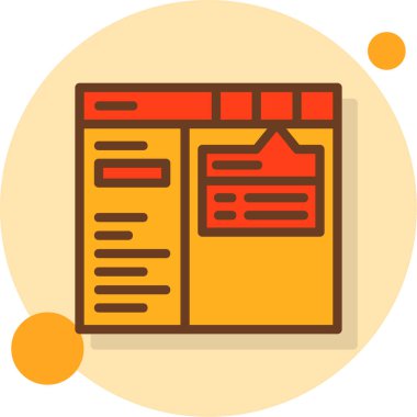 iş veri yönetimi simgesi düz biçimli