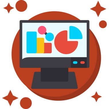 analitik grafik istatistik simgesi uzun - gölge biçimi