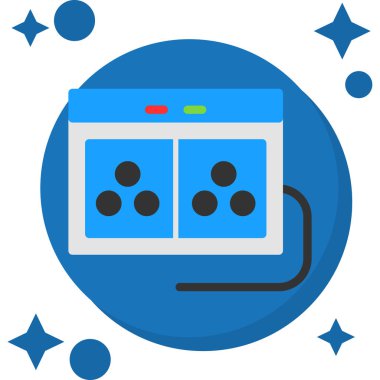 Seo ve teknoloji simgesinin vektör illüstrasyonu