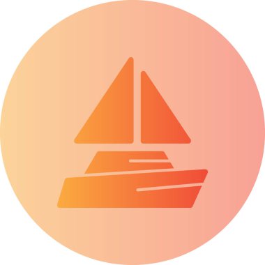 tekne ikonu vektör illüstrasyonu