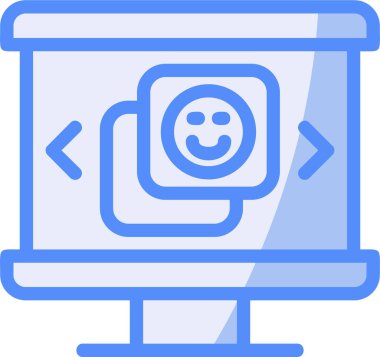 Bilgisayar teknolojisi simgesi ana hat biçiminde