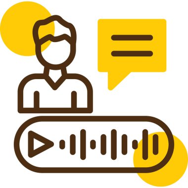 Konuş. Web simgesi basit illüstrasyon