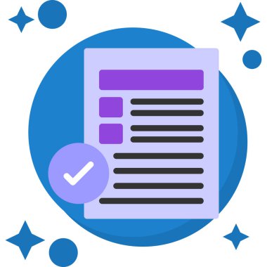 Kontrol listesi. Web simgesi basit illüstrasyon