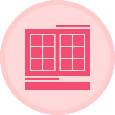 Pencere. Web simgesi basit illüstrasyon