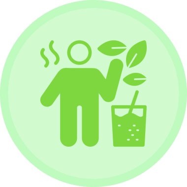 Yeşil çantalı bir adamın vektör çizimi