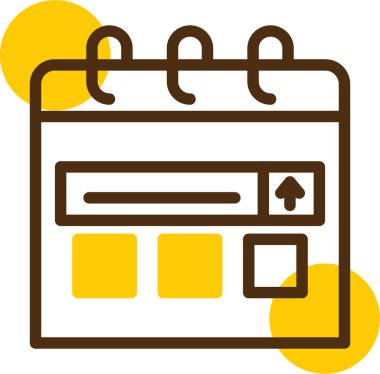 Takvim. Web simgesi basit illüstrasyon